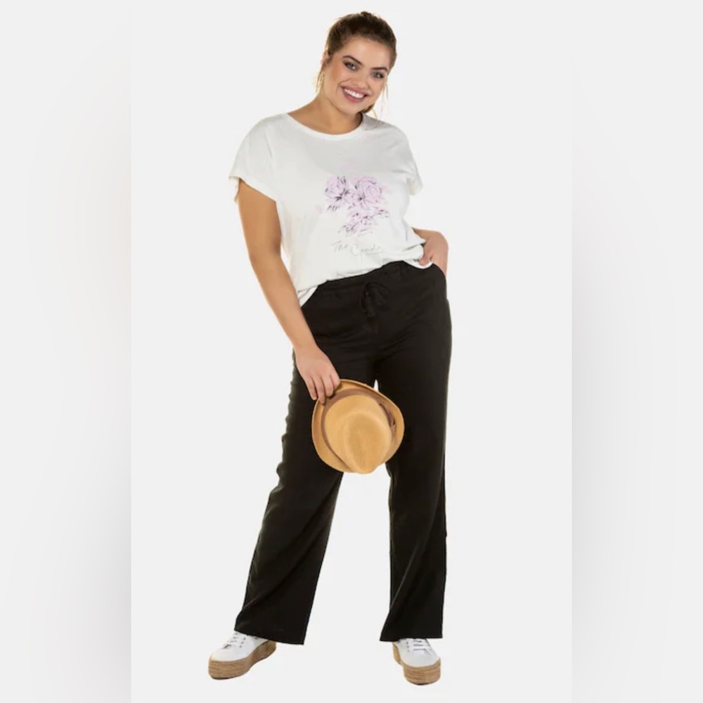 Ulla Popken Tassel Tie Elastic Waist Mary Fit
Linen Pants women’s plus 30 NWT